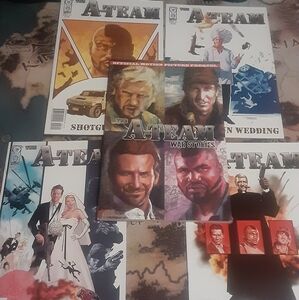 The A-Team IDW COMICS lot War Stories by Chuck Dixon and Shotgun Wedding 1,2,3,4